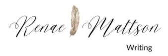 Renae Mattson Writing logo with a feather pen.